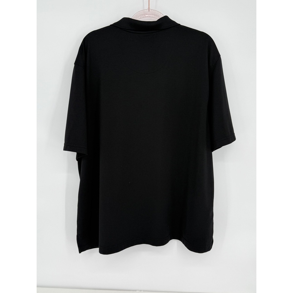 Van Heusen 2XL Black Polo Shirt Striped Short Sleeve Collared Menswear‎ Casual - Picture 4 of 10